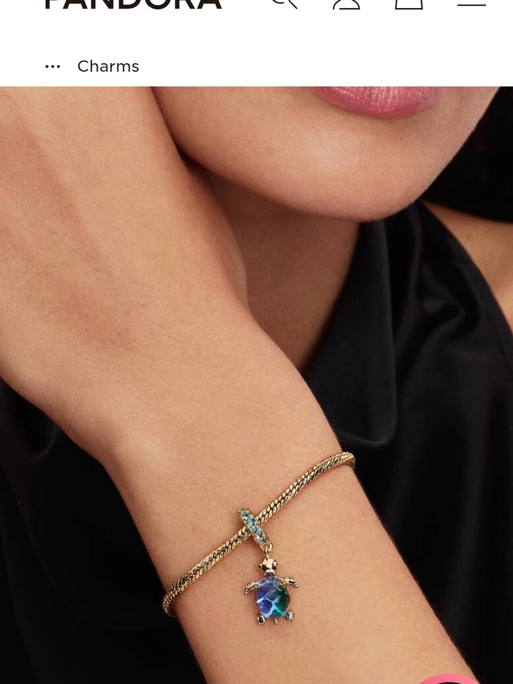 Pandora Blue and Green Turtle Charm